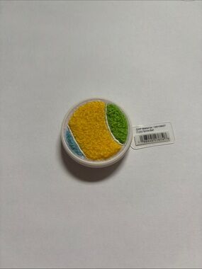 Round Fuzzy Tennis Ball Croc Jibbitz Charm - Yellow, Green, Blue